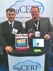 ELN Technologies Directors Rob Day and Wolfgang Rumpf, PhD accept the 2012 Best of Show award