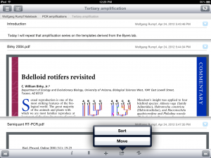 Sort entries on the page to change order, or move the whole page to another location in the Notebook entirely Sort entries on the page to change order, or move the whole page to another location in the Notebook entirely