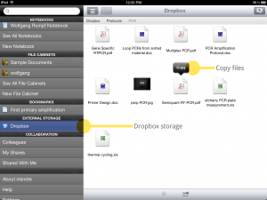 Copying a file from Dropbox to a notebook page Copying a file from Dropbox to a notebook page